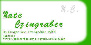 mate czingraber business card
