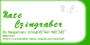 mate czingraber business card